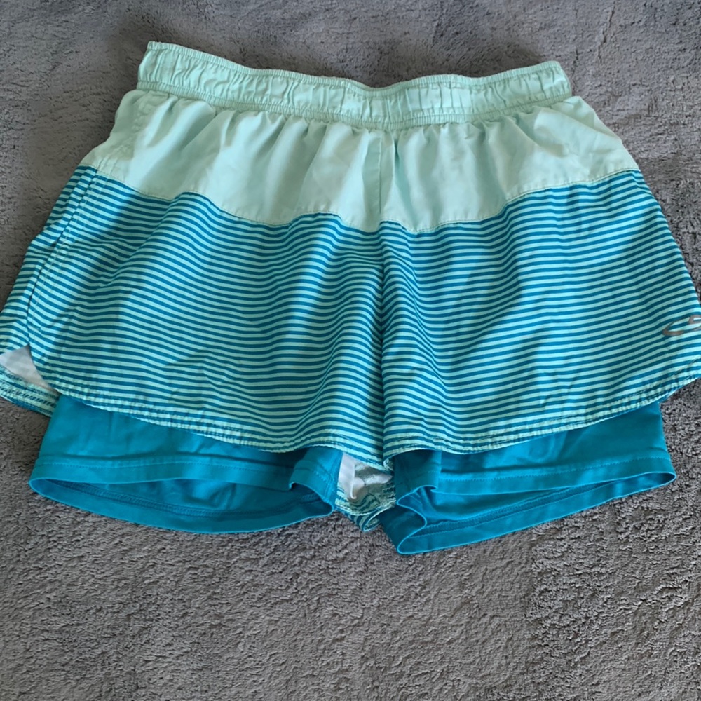Girls XL blue Champion shorts with built in liner